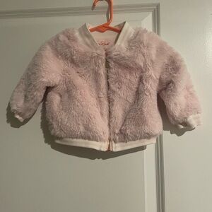 Cat & Jack Light Pink Faux Fur Kids Jacket
